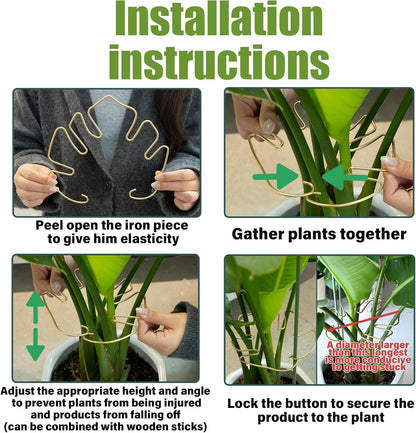 Monstera Plant Support Stem Stabilizer 9 * 7.6 inches- Durable Leaf Holder & Adjustable Stake for