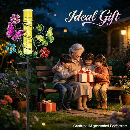 YHSOLAR Butterfly Rain Gauge with 6 Inch Plastic Tube