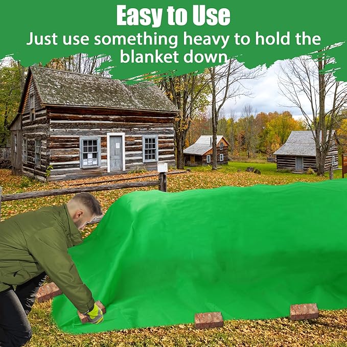 Alphatool 2.0oz/yd² Plant Covers Freeze Protection - 10 x 30 ft Easy of Use Green Winter Plant