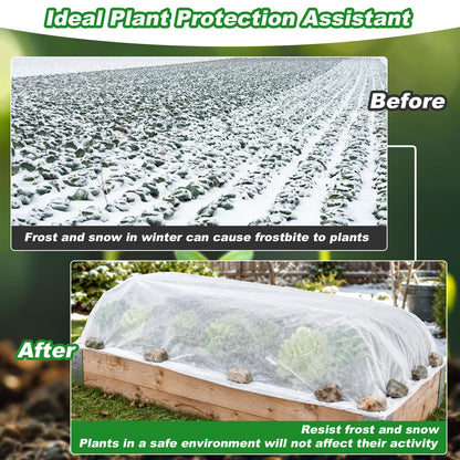 MAQIHAN Plant Covers Freeze Protection - Frost Cloth & Floating Row Cover