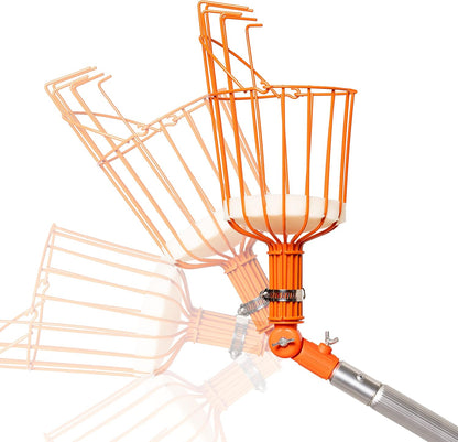 21ft Reaching Fruit Picker with Lightweight Rigid Pole – Patented Compact Foldable Design with