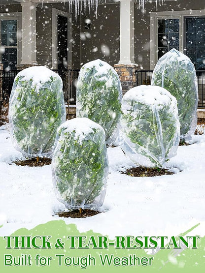 Alphatool Greenhouse Cover Plastic Sheeting - 12 x 25 ft Plant Covers Freeze Protection, Frost