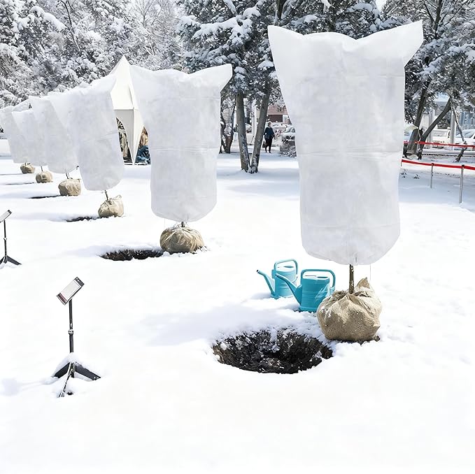 EAONE 12 Pack Plant Covers Freeze Protection, 32x47'' Winter Frosts Cloth for Outdoor Plants