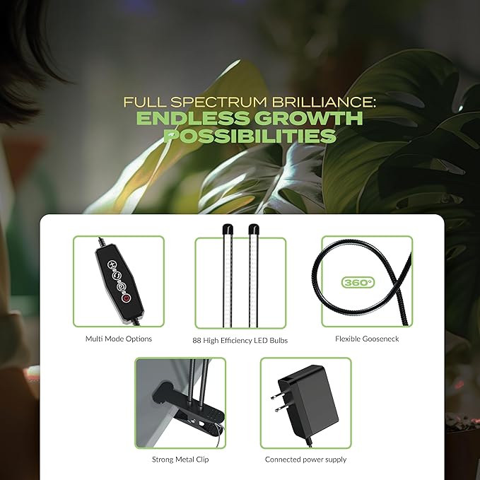 Bloom Lume LED Grow Lights for Indoor Plants Full Spectrum - Features Multi Mode Color Spectrums