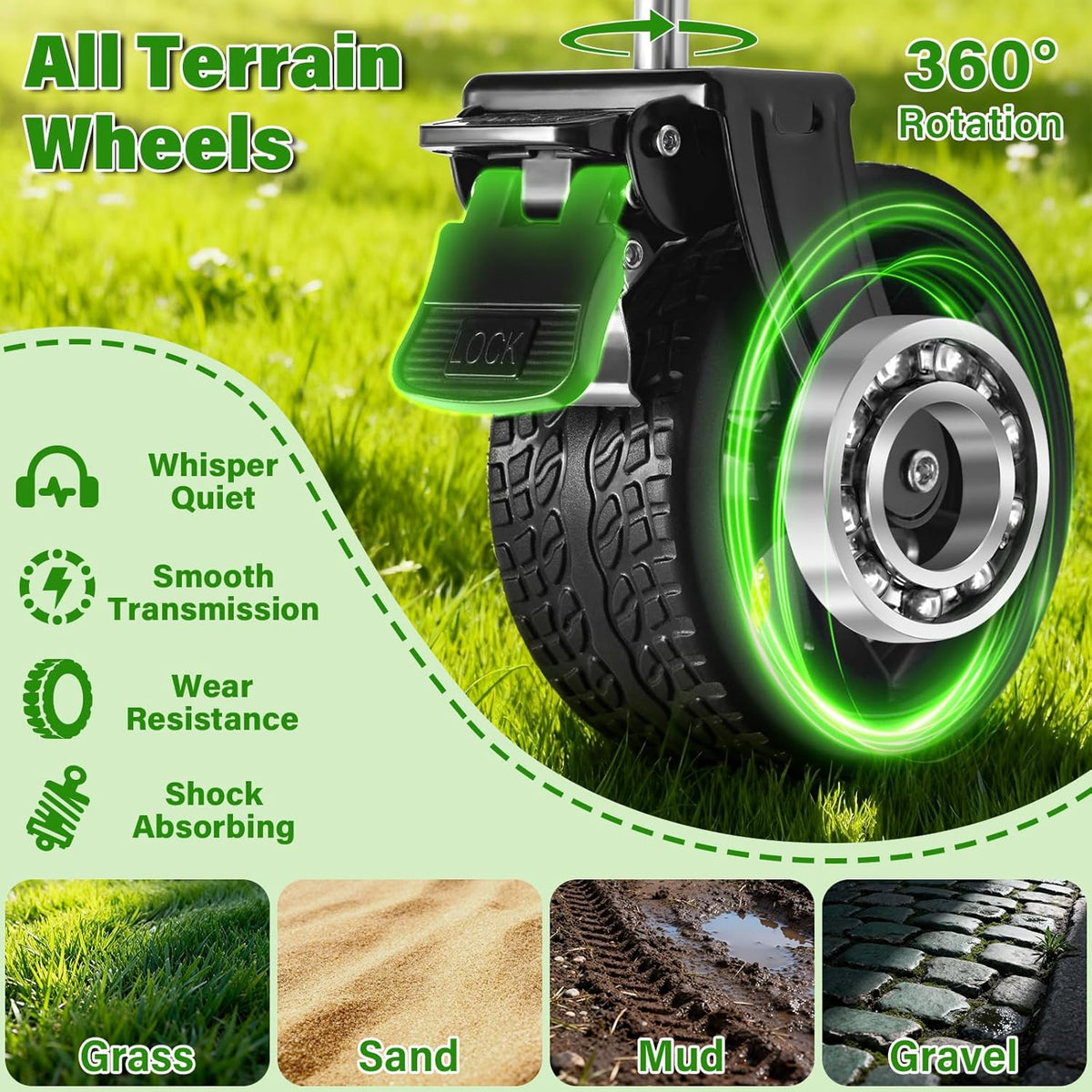 Wagon Cart Foldable,500Lbs Collapsible Wagon Cart with Wheels Portable, All Terrain Outdoor Utility