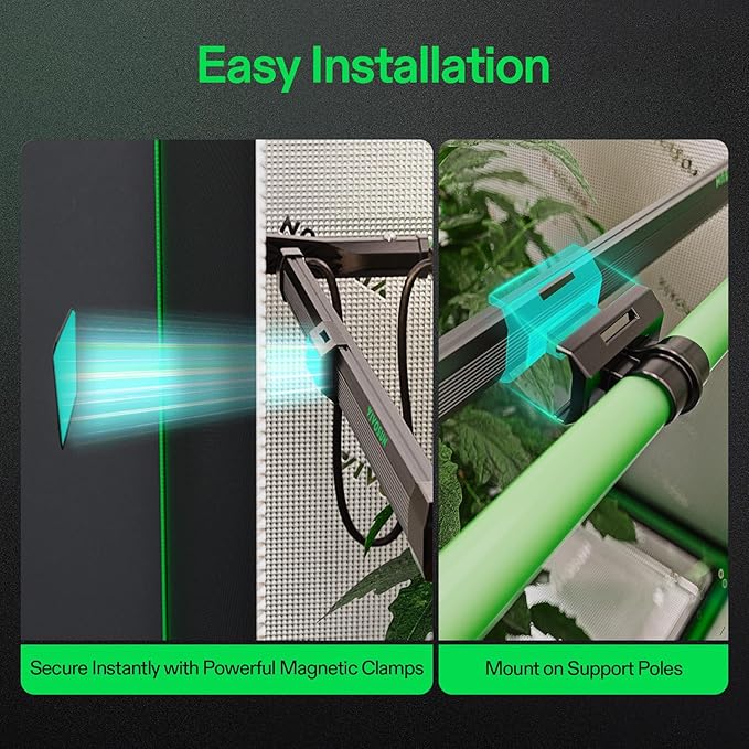 VIVOSUN Lumaray LED Grow Light Bars 16”(4-Bar), Full Spectrum Side Lighting with 60% Red Light up