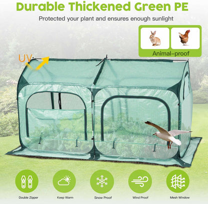 Pop up Greenhouse Tent Cover Tunnel Plant House,Large Gardening Flower Sunshine Room with Mesh