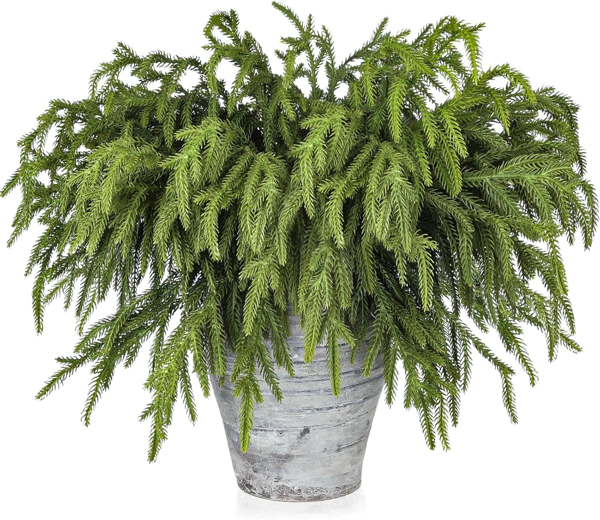 Artgar 100 Pcs Pine Branches - 18 Inch Artificial Green Pine Stem - Real Touch Christmas Greenery
