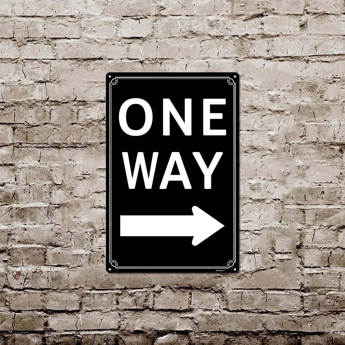 12x16" One Way" with Left Arrow - High-Intensity Aluminum Parking Lot Sign, Weatherproof &