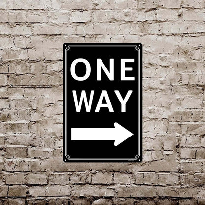 12x16" One Way" with Left Arrow - High-Intensity Aluminum Parking Lot Sign, Weatherproof &