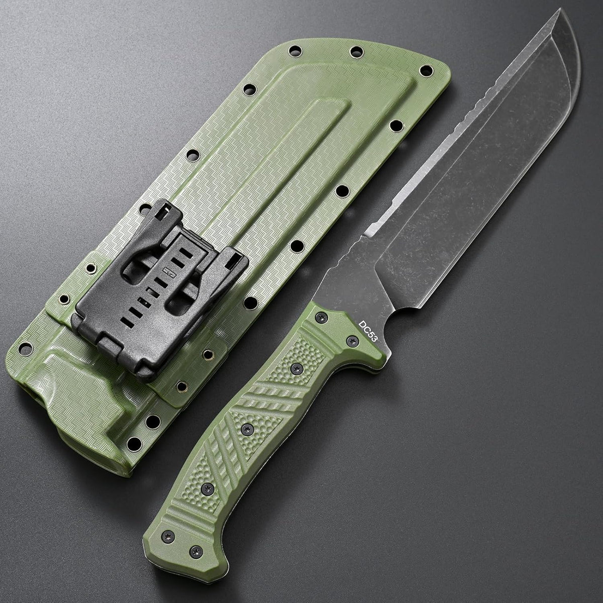 GTK32 Fixed Blade Knife DC53 Steel Blade Full Tang Nylon Fiberglass Handle Heavy Duty Knifes for
