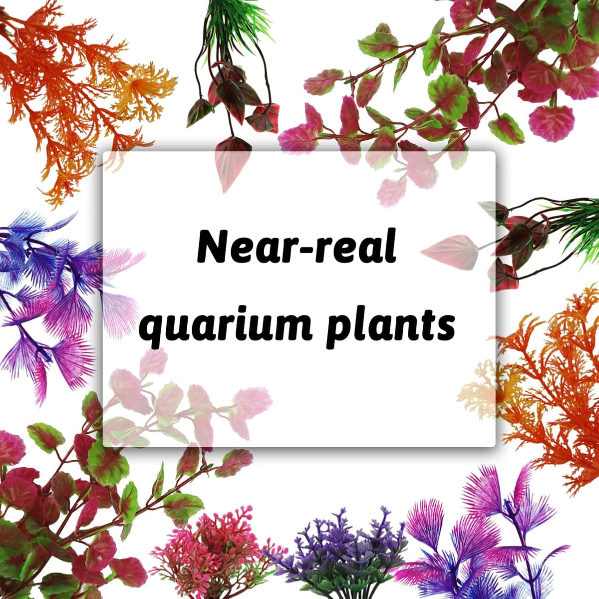 Aquarium Decorations Plants, 10pcs Aquarium Decor Colorful Plants, Fish Tank Accessories, Fish Tank
