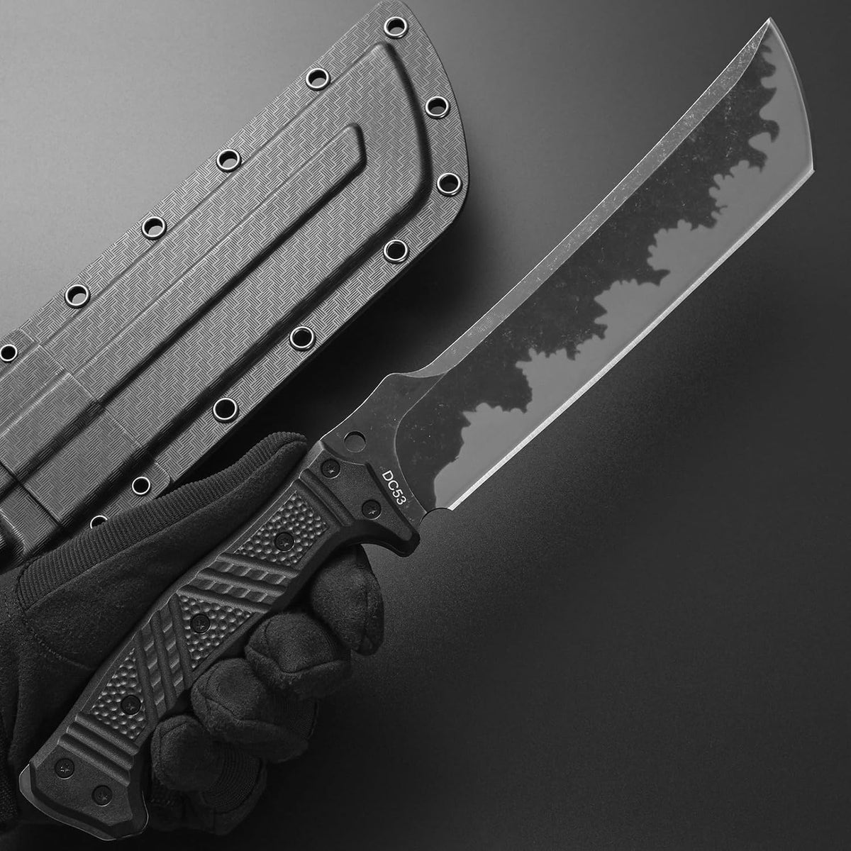 GTK1 Fixed Blade Knife DC53 Steel Blade Nylon Fiberglass Handle Full Tang EDC Tool Knifes for