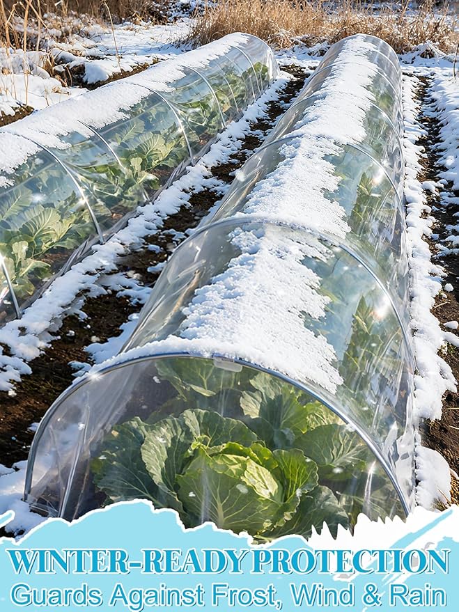 Alphatool Greenhouse Cover Plastic Sheeting - 10 x 20 ft Plant Covers Freeze Protection, Frost