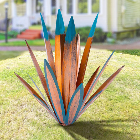 Homight Large Agave Sculpture Rustic Metal Agave Plant Outdoor Interior Decoration Outdoor Lawn