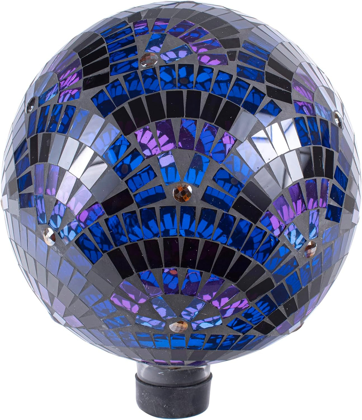 Echo Valley 8279 Purple 10" Scallop Mosaic Globe, Outdoor Décor, Beautiful Eye-Catching Glass