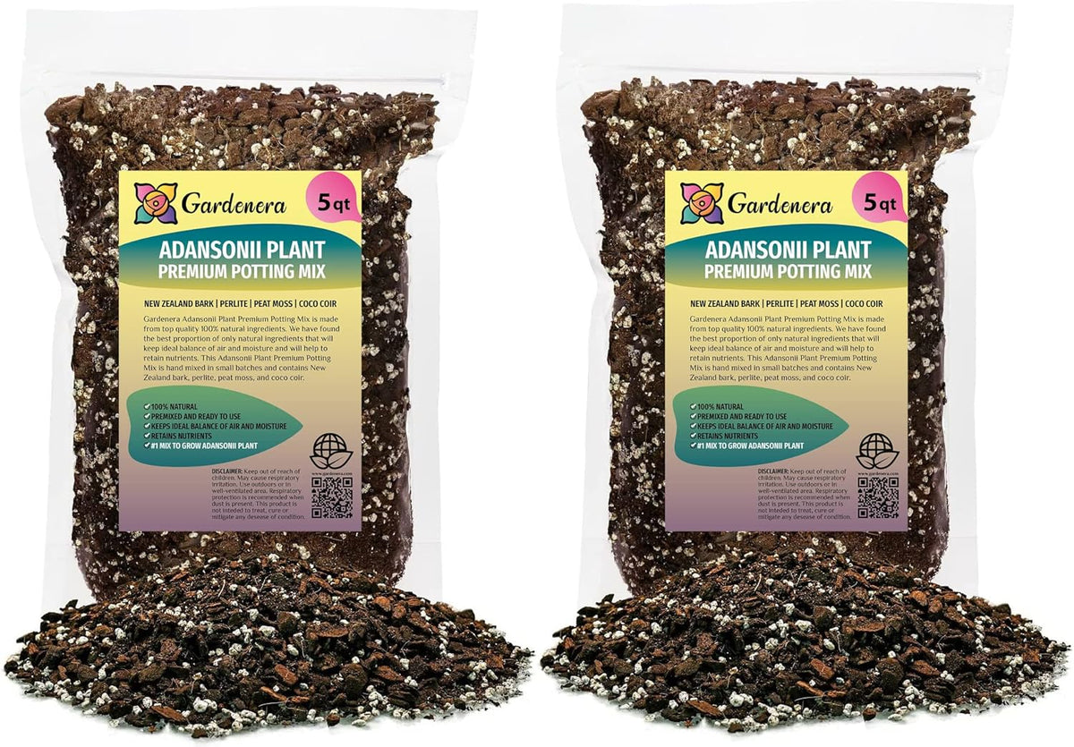 GARDENERA Monstera Adansonii Premium Soil Blend - 10 QT - Promote Aeration, Drainage & Nutrient