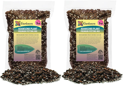 GARDENERA Monstera Adansonii Premium Soil Blend - 10 QT - Promote Aeration, Drainage & Nutrient