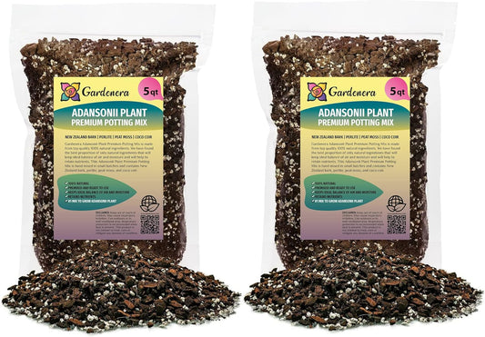 GARDENERA Monstera Adansonii Premium Soil Blend - 10 QT - Promote Aeration, Drainage & Nutrient