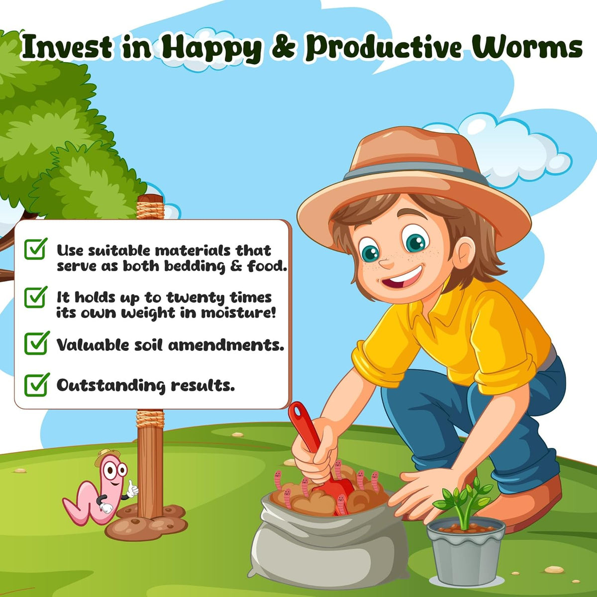 WWJD Worms-10lb Worm Bedding for Nightcrawlers and Red Wigglers (Worms Not Included)-Vermicompost