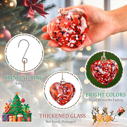 Hand Blown Glass Gazing Balls for Garden Love Heart Hanging Friendship Balls Christmas Ball