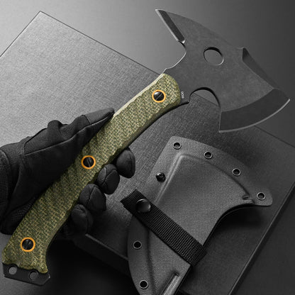 C1342 Camping Axes,DC53 Steel Blade Micarta Handle Chopping Axe Bushcraft Camping Axes Survival