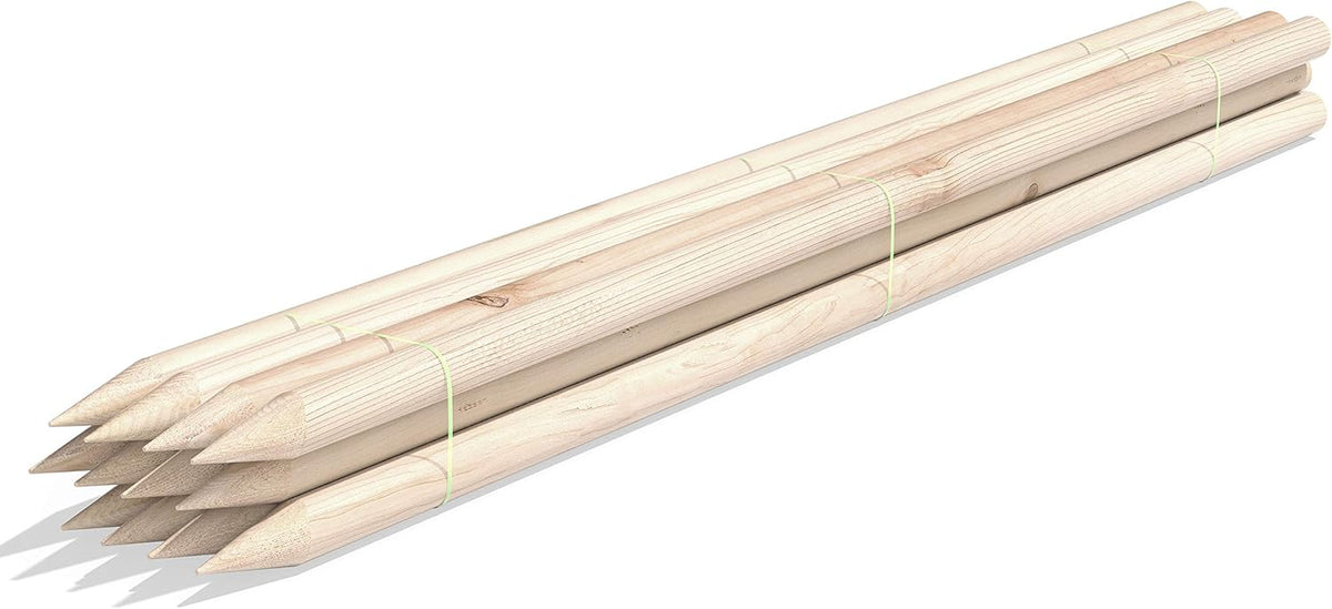 Greenes Fence RC80NR612U Round Lodge Pole Stake, Untreated