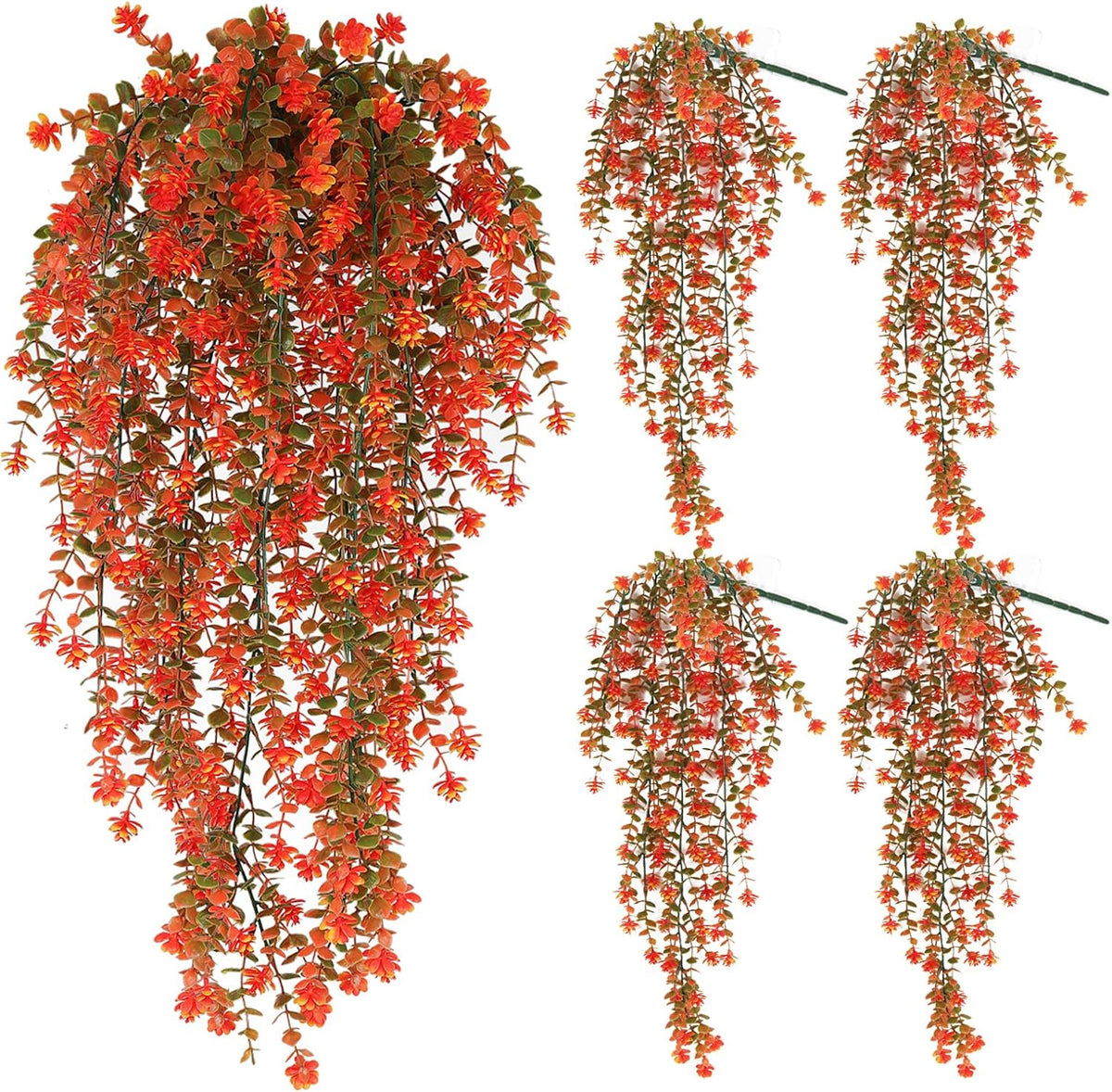SJL Artificial Fake Fall Hanging Flowers Fake Plant Artificial Hanging Plants Flower Fall