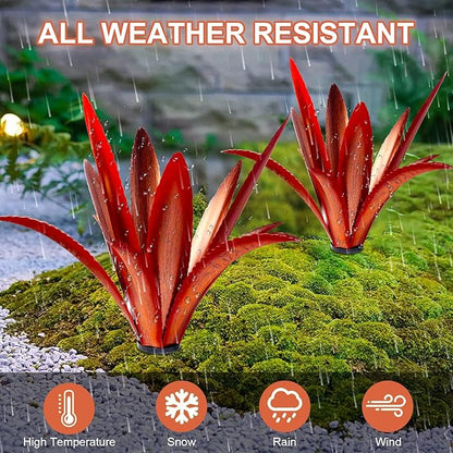 TOMBABY Enlarge Thickened Wind Resistant Metal Agave Garden Art Metal Plant Country Garden