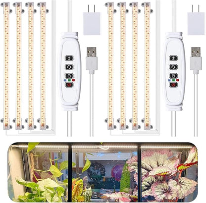 LED Plant Grow lamp, 3500K Full Spectrum Growing Light Strips for Indoor Small Plants with 3/9/12H