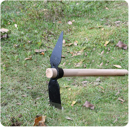 Garden Hoe Pick, 15.7 Inch Weeding Mattock Hoe Garden Pick Axe Multipurpose Gardening Hand Tool for