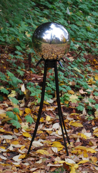Echo Valley 8102 10-Inch Glass Gazing Globe, Silver