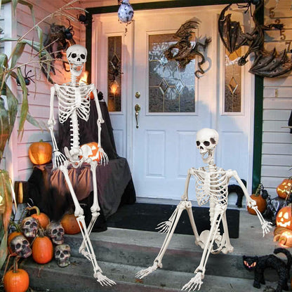 Halloween Skeleton, Realistic Life Size Skeleton with Movable Joints for Halloween Party Haunted