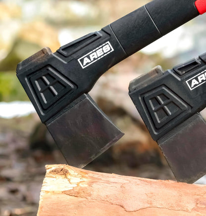 ARES 45005 – 18-Inch Chopping Axe – Lightweight Fiberglass Handle Construction – High-Carbon Steel