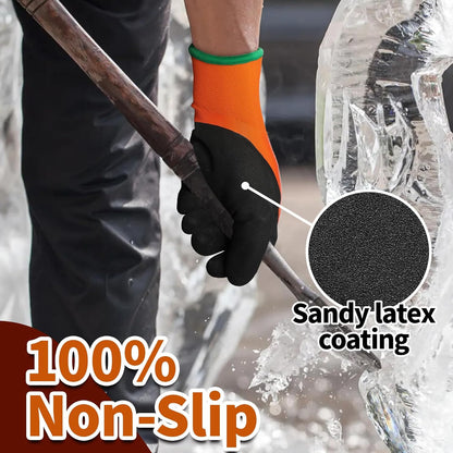 Schwer 100 Pairs Waterproof Winter Work Gloves, ANSI A2 Cut Resistant Freezer Gloves for Outdoor