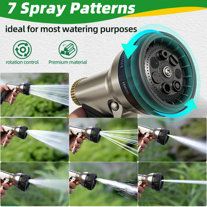 ARXIVE Metal Garden Hose Nozzle, Heavy Duty High Pressure Hand Sprayer