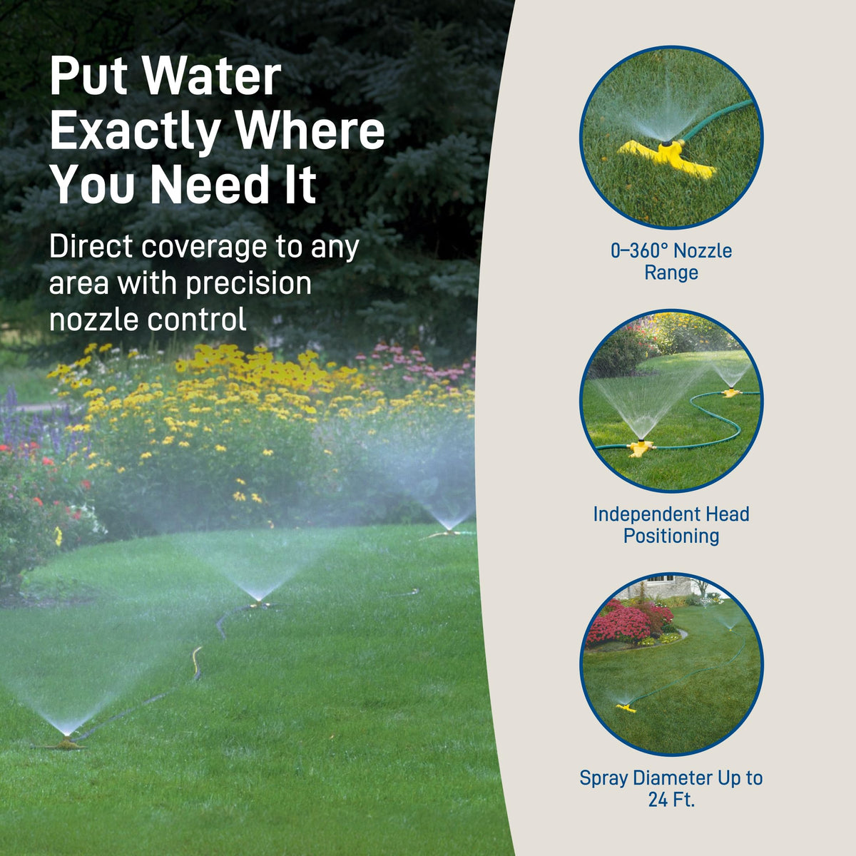 Orbit Port-A-Rain Above-Ground Sprinkler System, Green - 58092