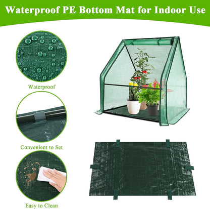 U'Artlines Portable Mini Greenhouse Small Green House with Waterproof Pad 36x36x42 Inch Plant Cover
