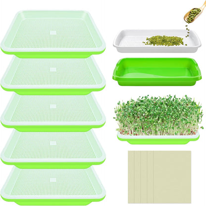 Legigo 5 Pack Seed Sprouter Trays- Soil-Free Cultivation Germination Tray, BPA Free Micro Greens