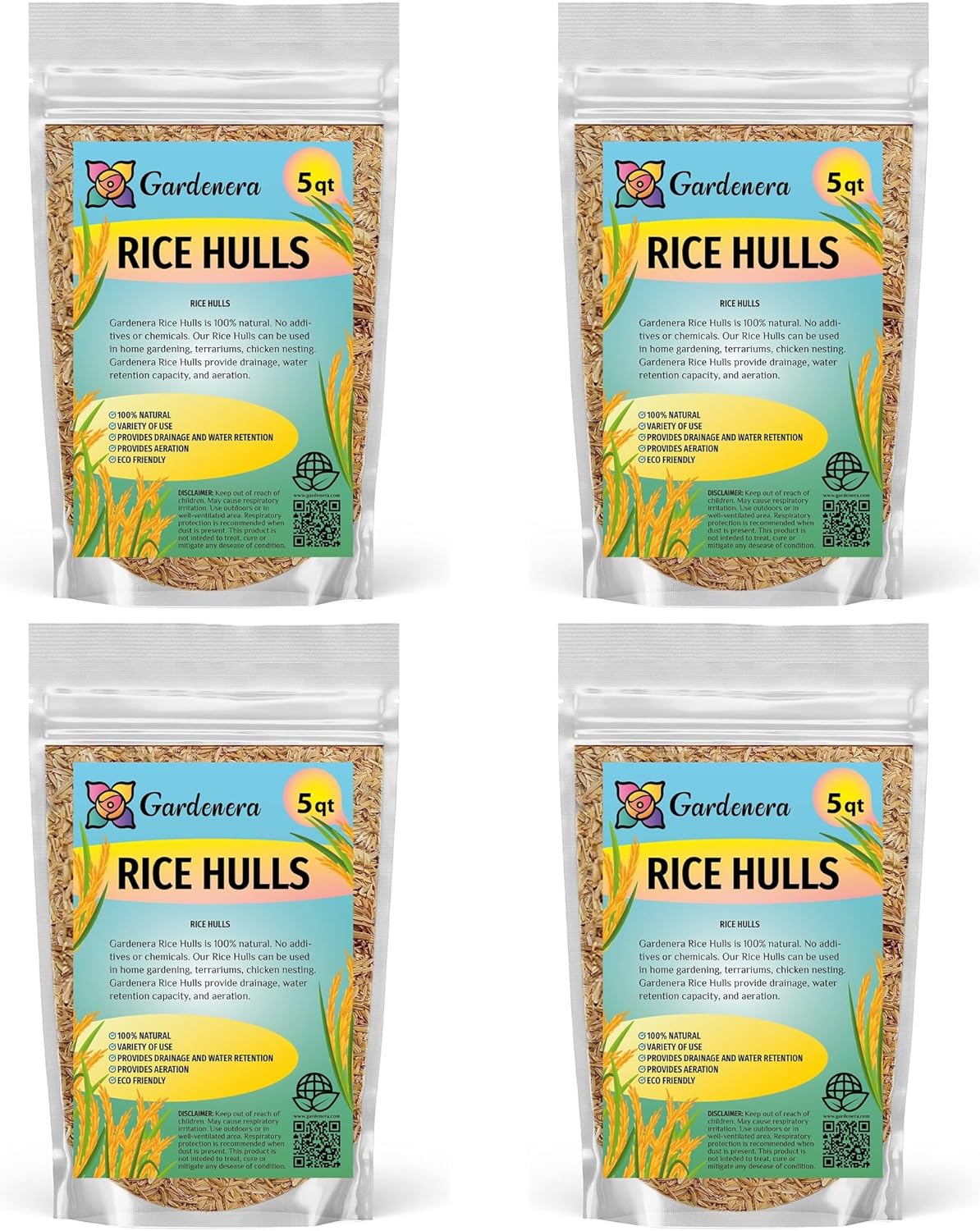 Premium Rice Hulls by Gardenera - Create Healthy and Resilient Plants Through Enhanced Aeration and