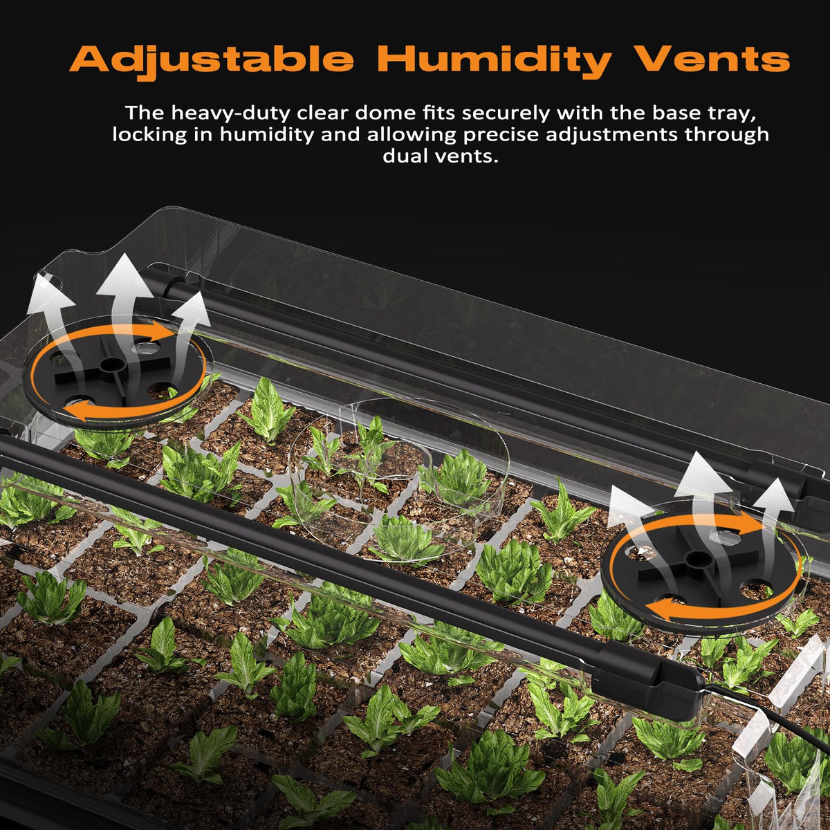 Patigrow 80-Cell Self-Watering Seed Starter Tray with Grow Light, Seed Starter Kit with 4.07”