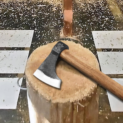 Professional Throwing Axes, 16.1" Throwing Tomahawk Axe with 1065 High Carbon Steel & Wooden