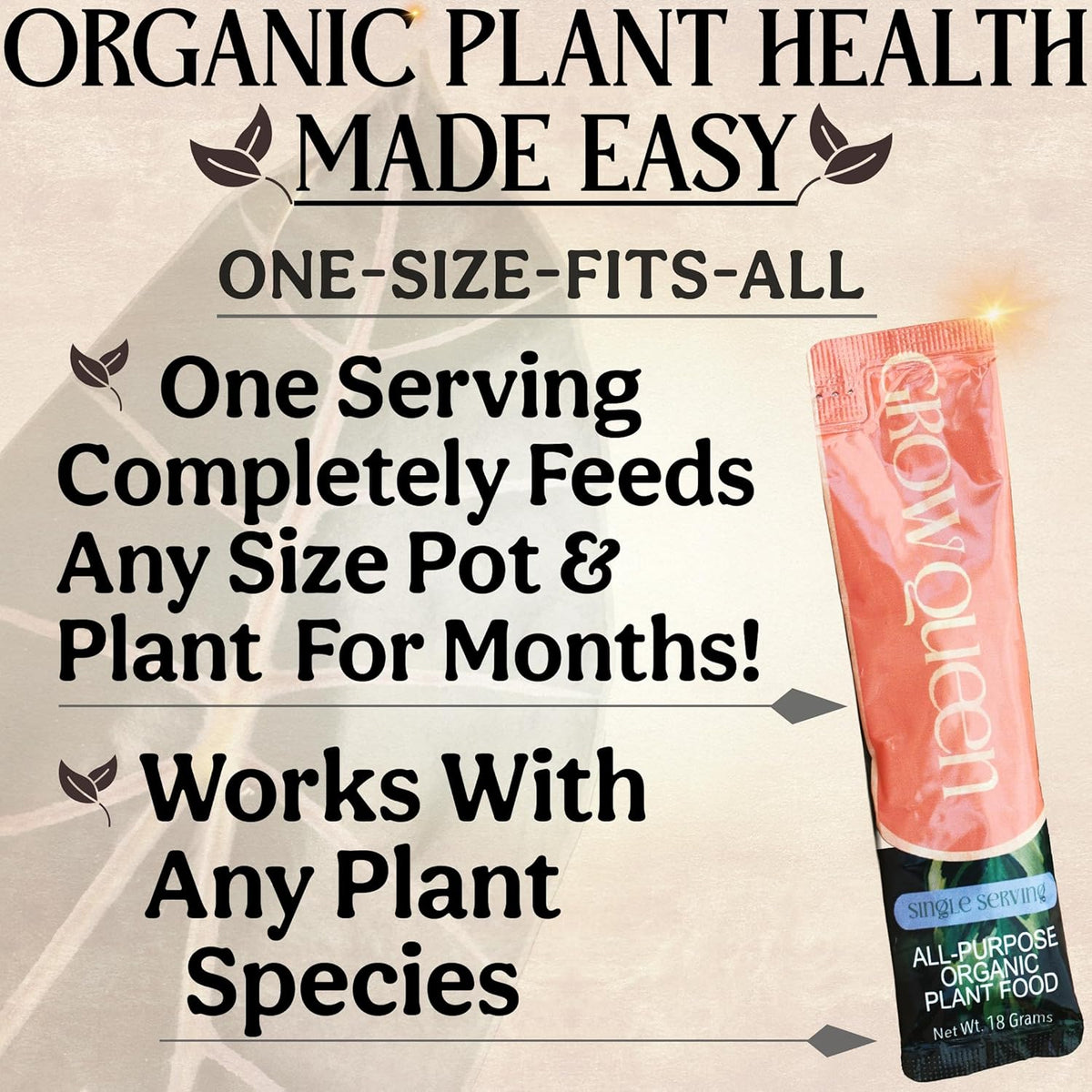 All-in-One Complete Organic Plant Food, Indoor Plant Fertilizer, for Houseplants, Organic