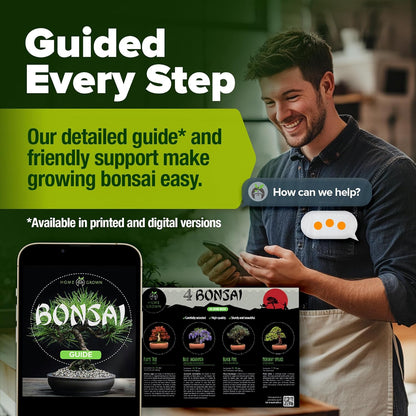 Bonsai Tree Kit 𝗨𝗦𝗔 Gifts for Men & Women - Grow 4 Bonsai Trees - Unique Gardening Crafts for