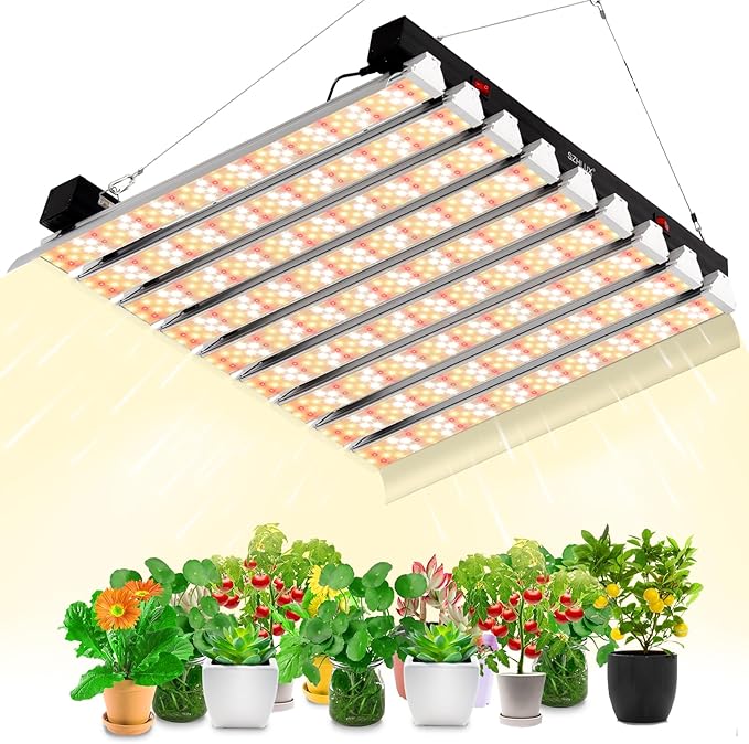 SZHLUX 400W LED Grow Light 4×4ft Coverage with Double Switches, Full Spectrum Grow Light for Indoor
