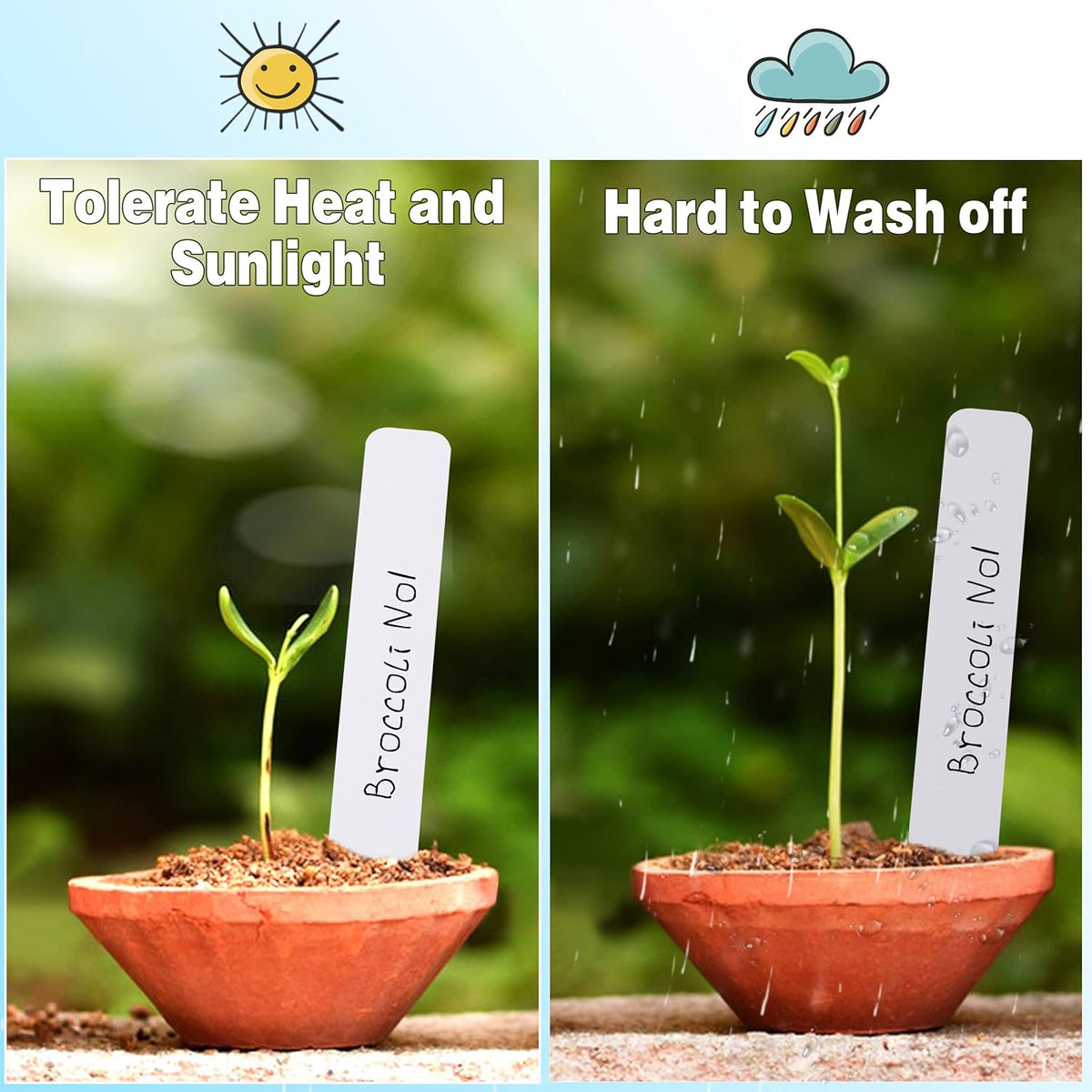 Plant Labels 300Pcs 4 Inch Plastic Plant Name Tags for Seedlings Garden Labels Markers Nursery
