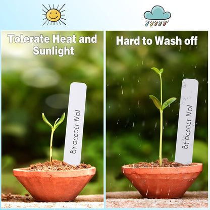 Plant Labels 300Pcs 4 Inch Plastic Plant Name Tags for Seedlings Garden Labels Markers Nursery