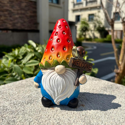 Strawberry Gnome Garden Decor Statue Cute Outdoor Statue Ideal Gnome Decoration Gift for Gardens