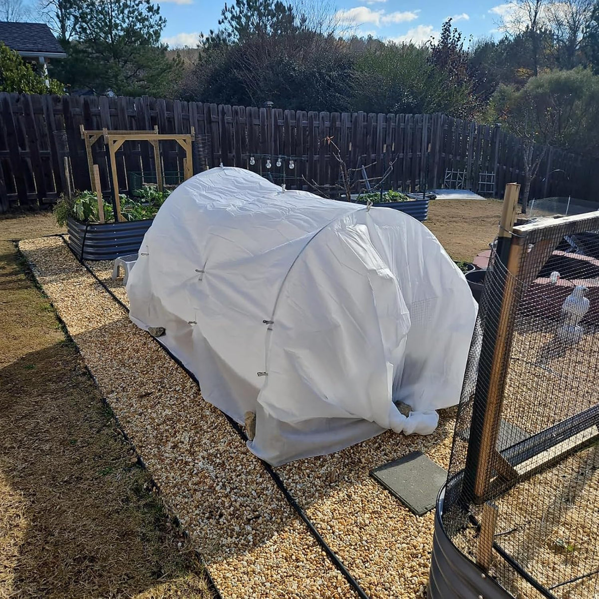 Garden Hoops Grow Tunnel, 6 Sets of 7FT Greenhouse Hoops for Raised Beds, Rust-Proof Fiberglass