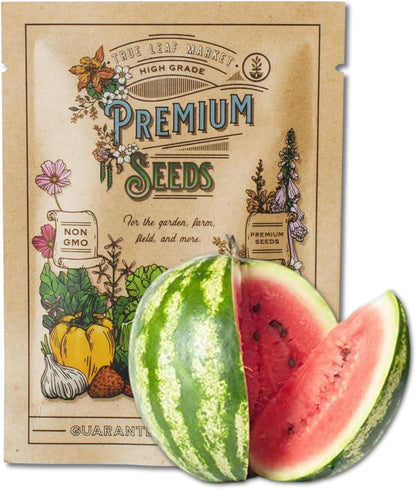 Watermelon Seeds, Crimson Sweet Variety | 60+ Non-GMO, Heirloom Watermelon Seeds | Premium Home